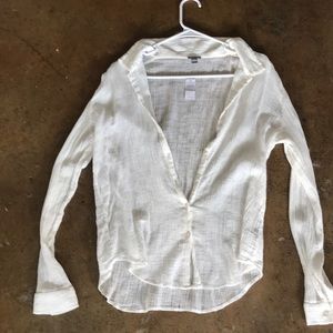 Aerie long button up shirt